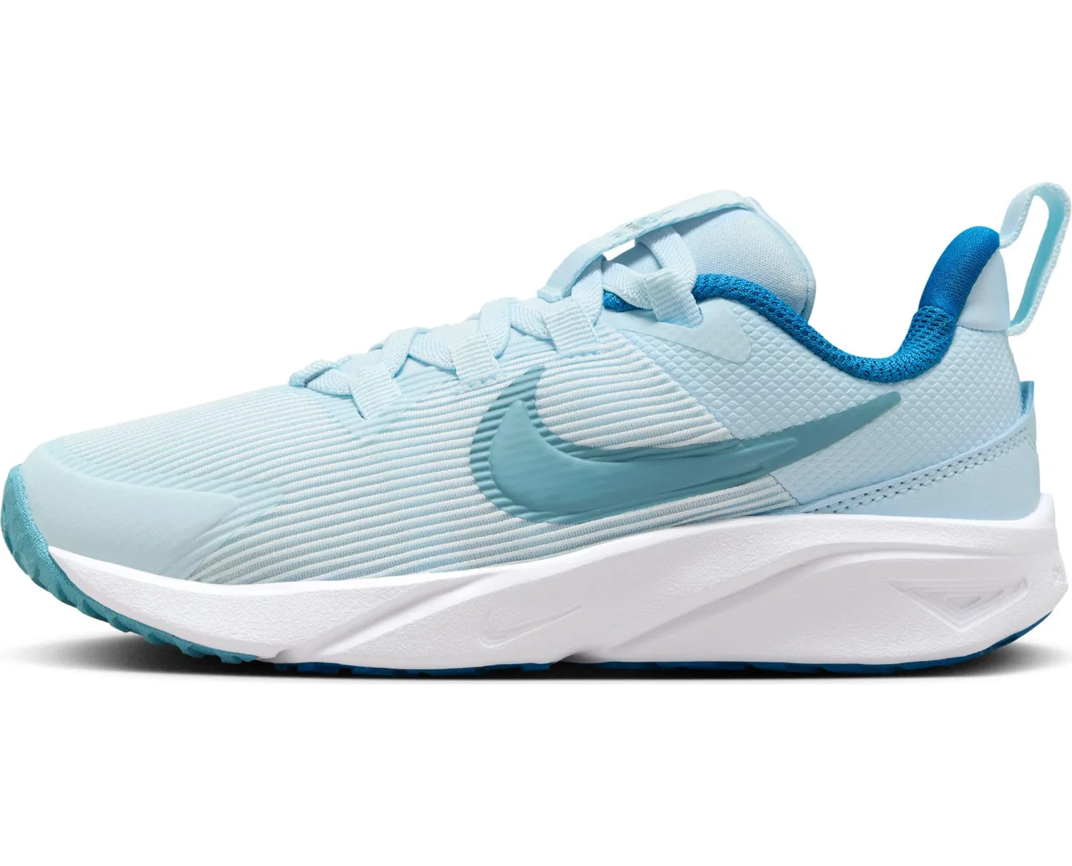 Детские кроссовки для мальчиков с сетчатым верхом NIKE Star Runner 4 NIKE, Glacier Blue Denim Turq Astronomy Blue