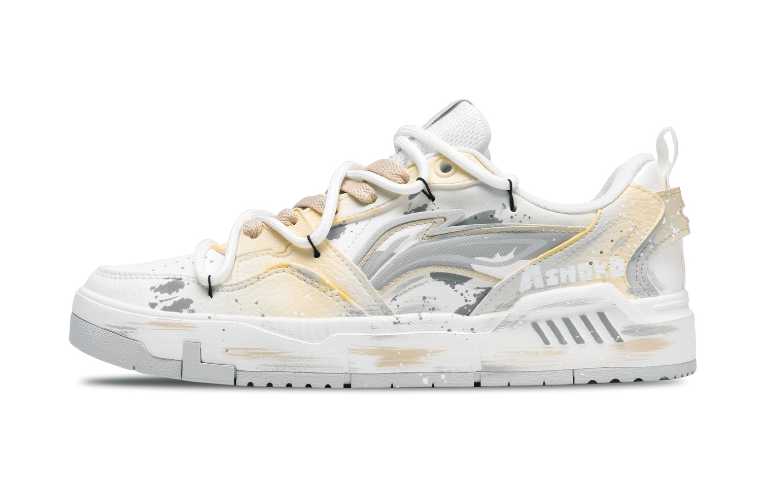 

LINING Yuan Chu нескользящие, устойчивые к истиранию, дышащие низкие кроссовки для скейтбординга мужские white orange