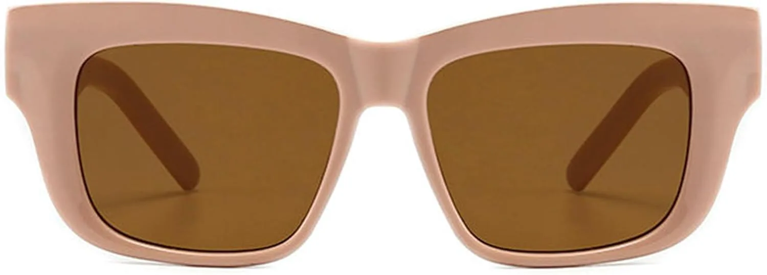 

Солнцезащитные очки Willochra Fashion Classic Square Rivet для женщин и мужчин, в стиле ретро, ​​с толстой оправой, квадратной и прямоугольной формы, Beige Brown