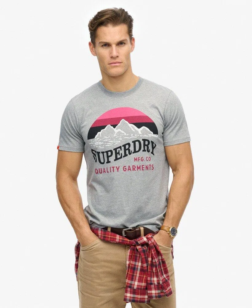 Мужская футболка с принтом Cl Great Outdoors Superdry, Grau