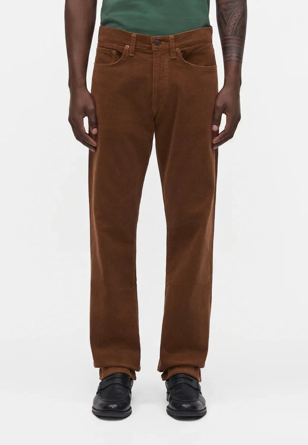Брюки Hampton из эластичного вельвета прямого кроя Polo Ralph Lauren, Sepia