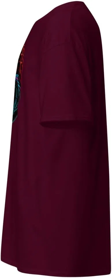 Мужская футболка с драконом Yin Yang 5000, Maroon — фото 3