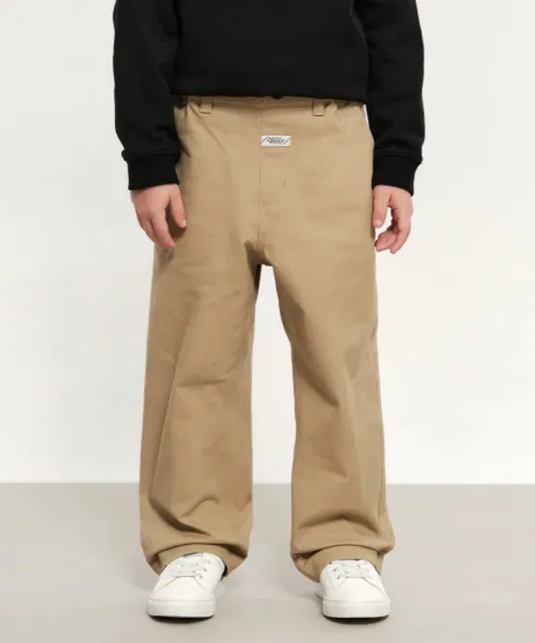 Чинос прямого кроя, Kids straight fit chino pants, Marithé Kids, бежевый