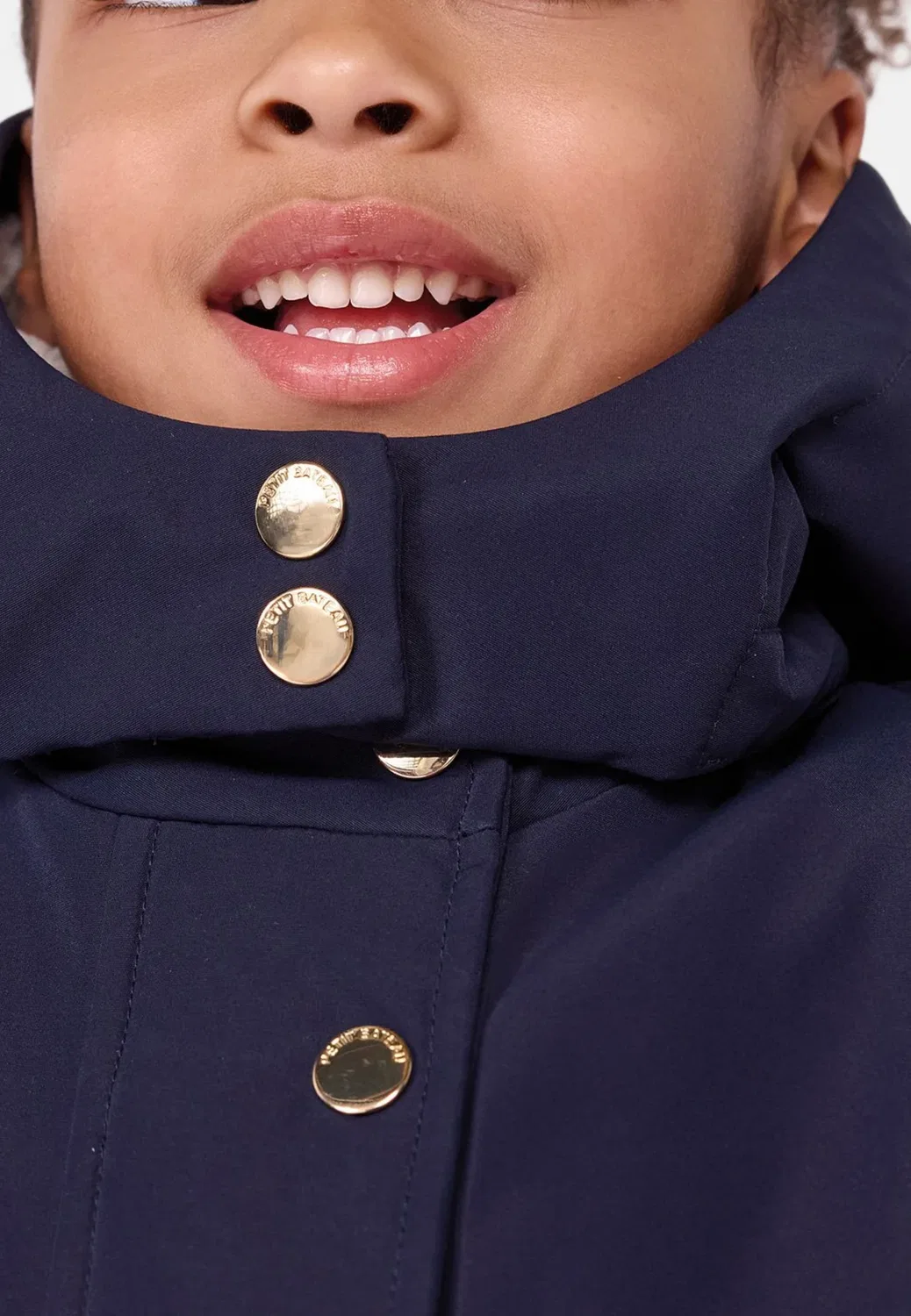 Детская однотонная парка средней длины - парка Petit Bateau, Smoking — фото 4