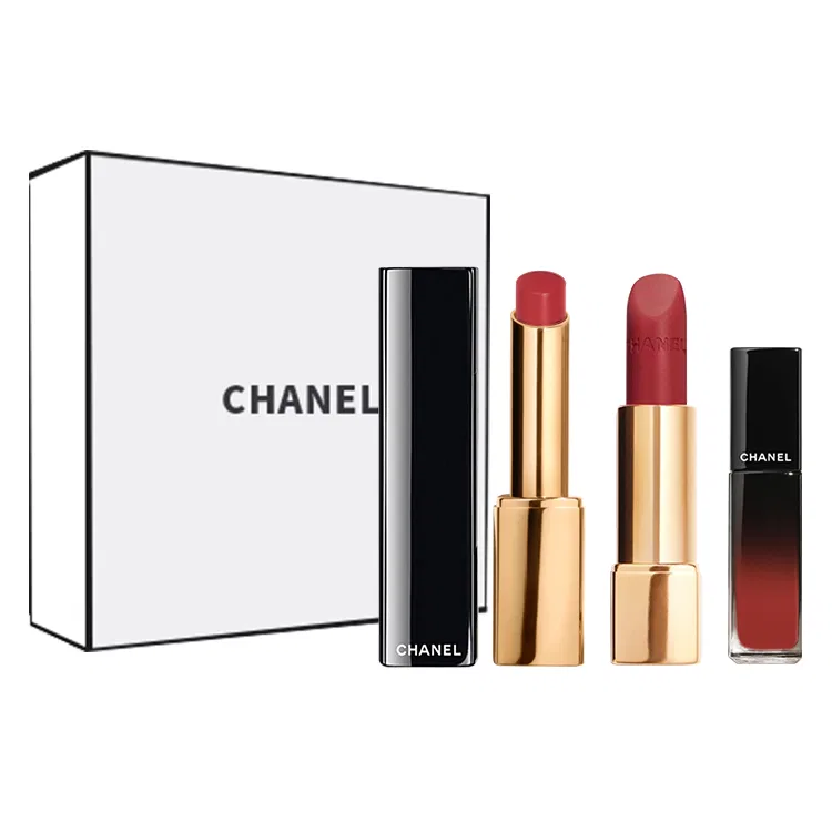 Женский набор для макияжа губ с бальзамом, блеском и помадой, CHANEL, Red — фото 4