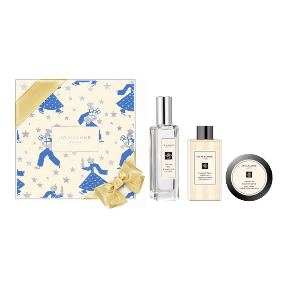 Парфюмерный набор для женщин Jo Malone London, 30 мл + 100 мл + 50 мл, UK Oak & Hazelnut, English Pear & Freesia