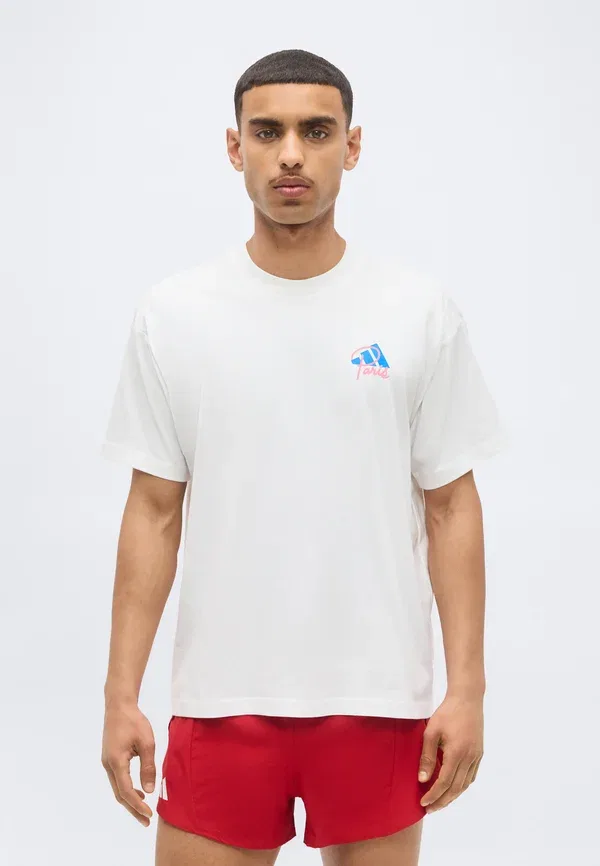 Футболка унисекс с принтом «Париж» Adidas Performance, белый — фото 2