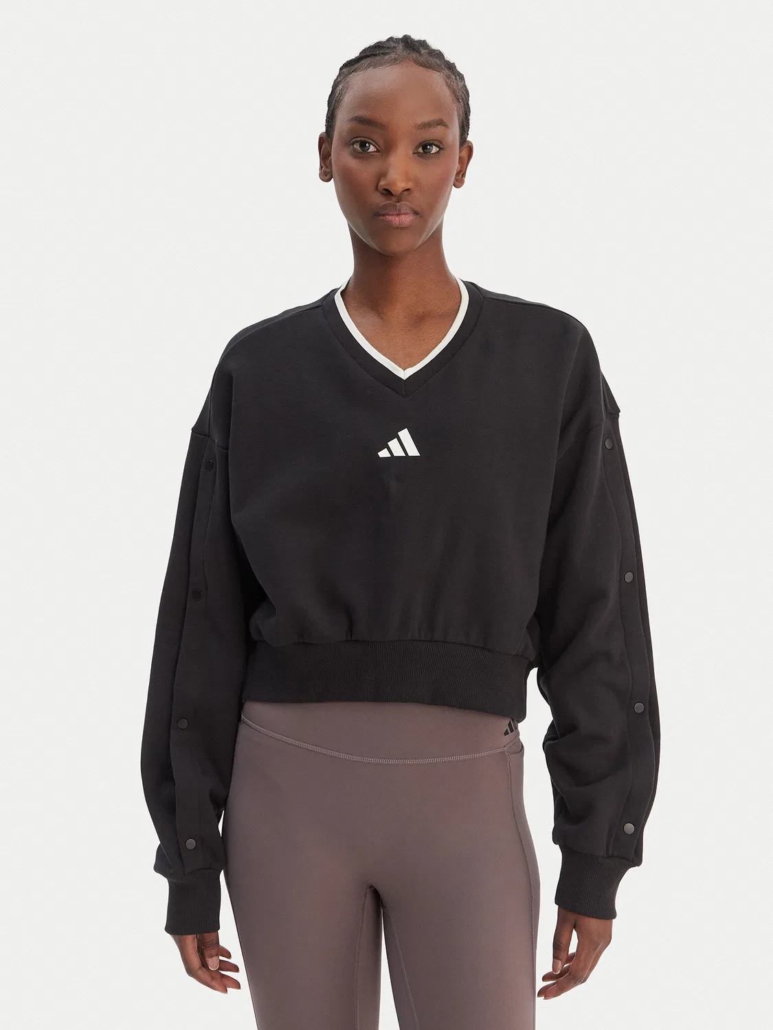Женский свитшот свободного кроя Stadium Adidas, черный