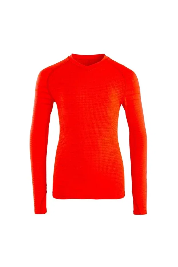Детское термобелье для мальчиков с длинным рукавом Keepdry 500 Decathlon, Blood Red/Cherry Bruise — фото 2