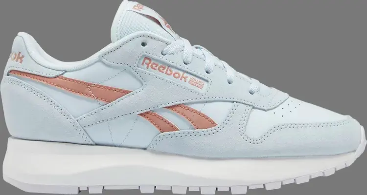 

Кроссовки wmns classic leather sp 'glass blue canyon coral' Reebok, синий, Синий;серый, Кроссовки wmns classic leather sp 'glass blue canyon coral' Reebok, синий