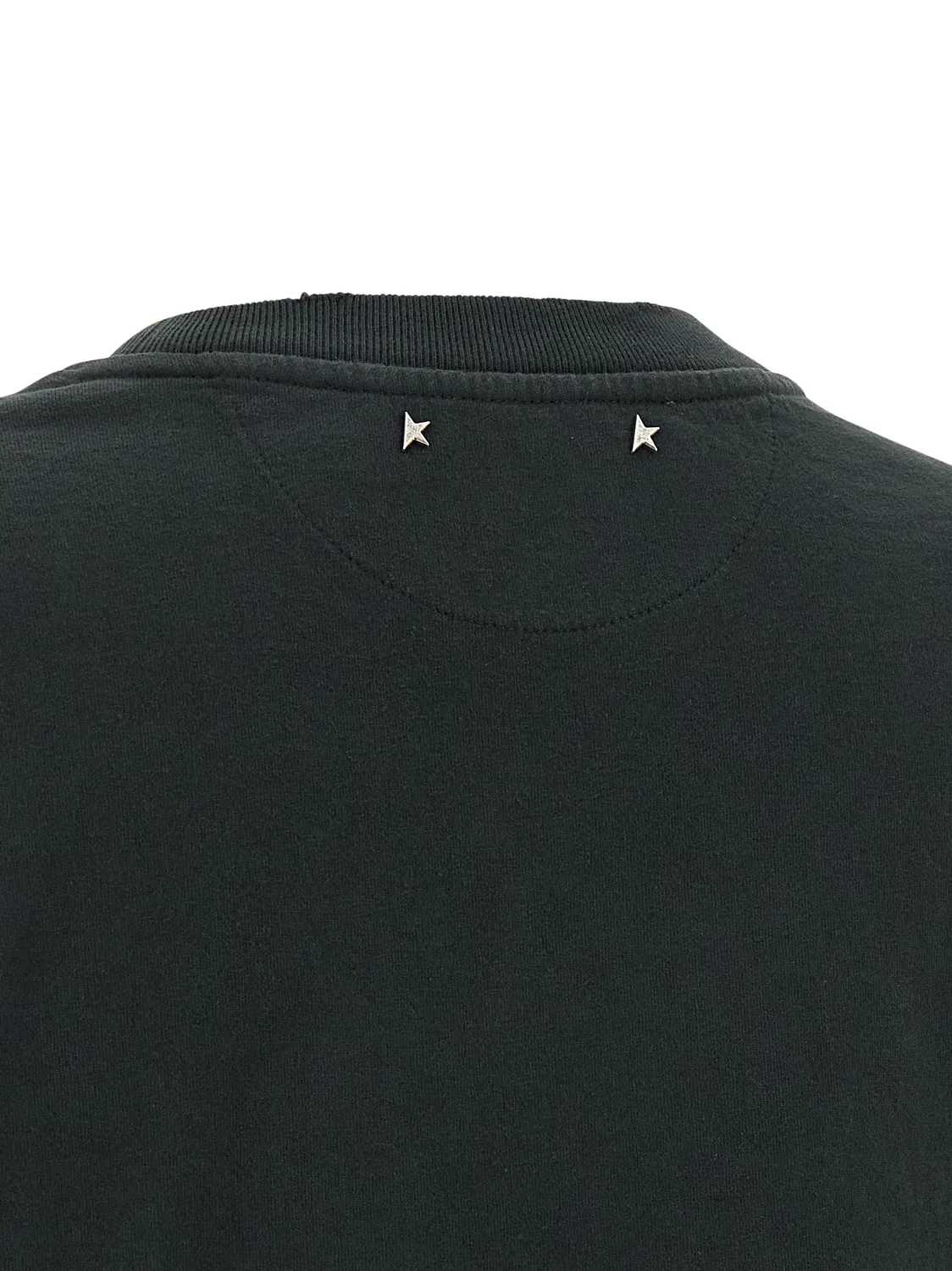 Женская футболка с круглым вырезом Black Cotton T-Shirt Golden Goose, Black — фото 4