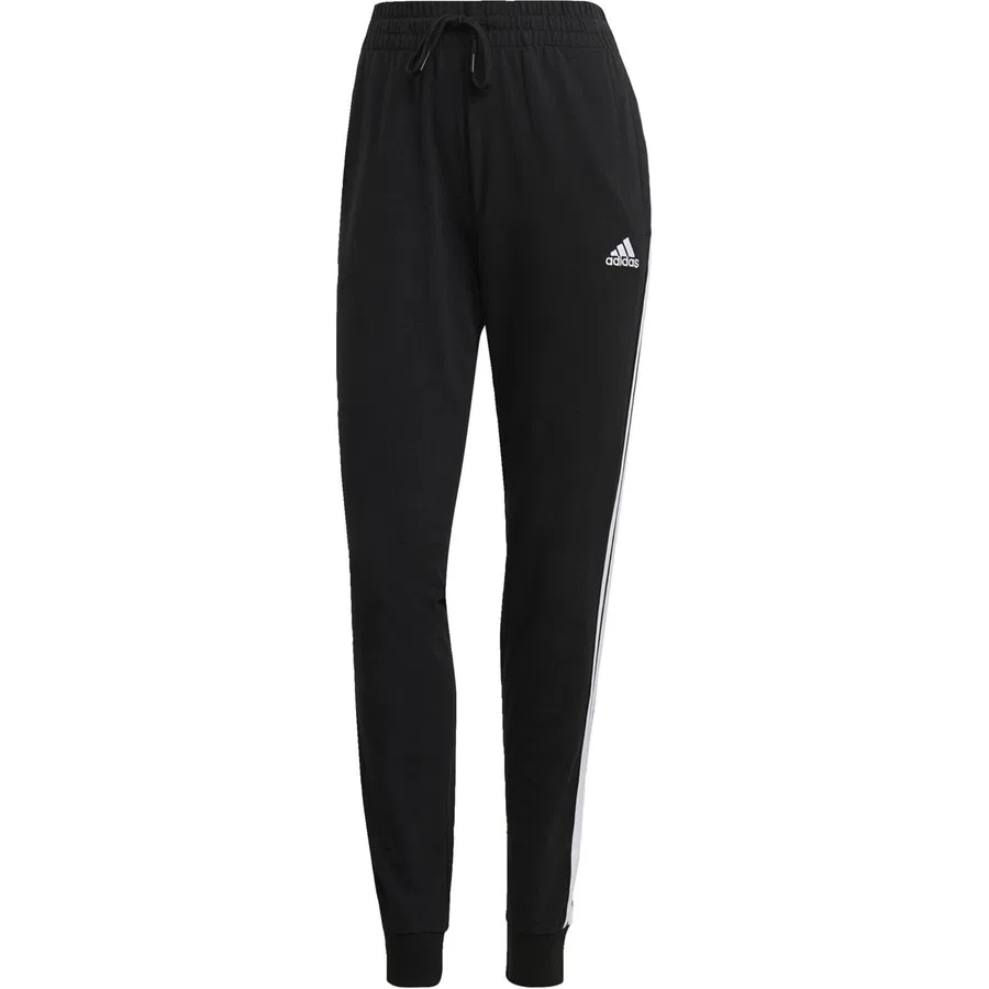 Спортивные штаны adidas Essentials Single Jersey 3-Stripes, Черно-белый — фото 3