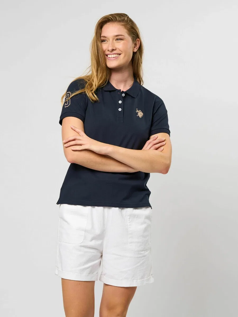 Футболка U.S. Polo Assn. 'UWHariet' сапфирового цвета — фото 4