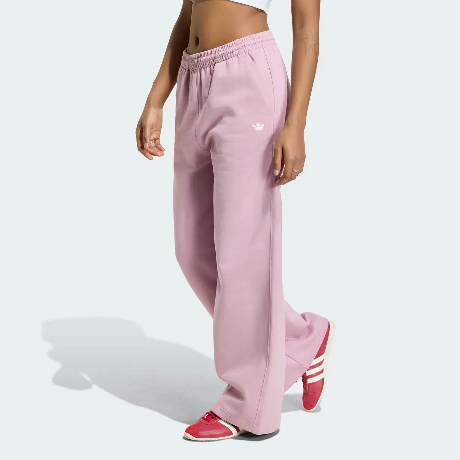 Женские широкие брюки из мягкого флиса Essentials Wide Leg Pant Fleece Adidas Originals, Magic Mauve