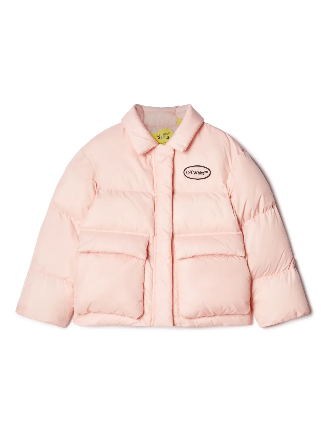 Куртка с утеплением и узором стрелы OFF-WHITE, розовый