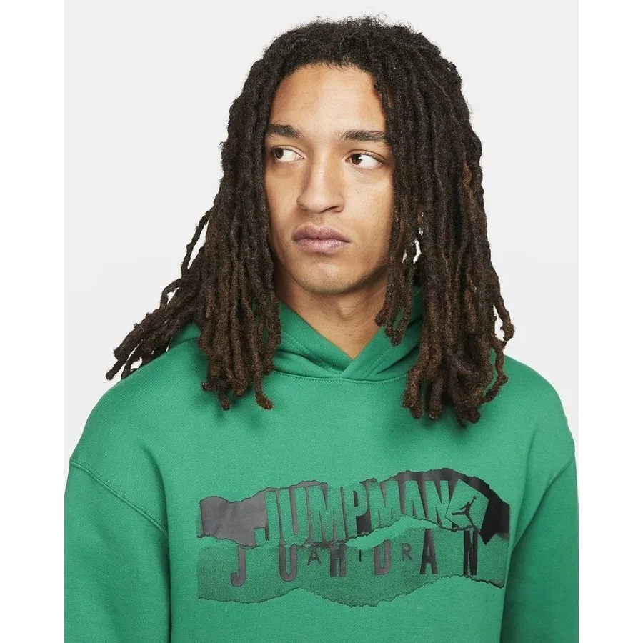 Худи Nike Jordan Essential Fleece с принтом, цвет Pine Green — фото 4