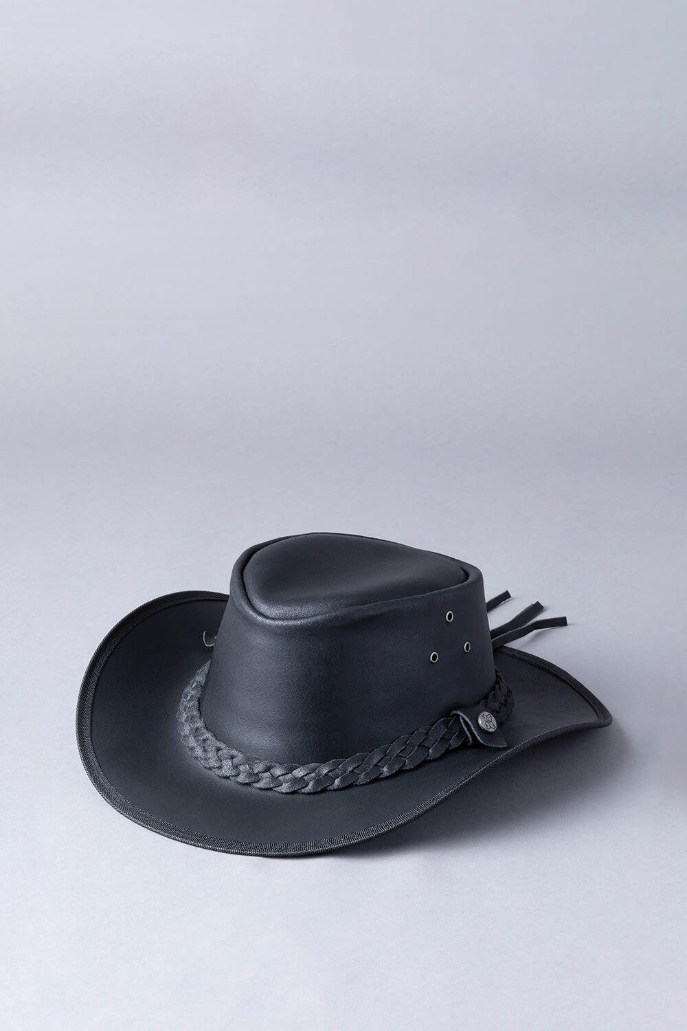 

Кожаная шляпа Outback III в австралийском стиле Lakeland Leather, черный