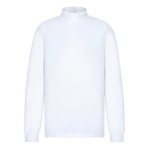 

Футболка men's ss22 logo plain weave knit long sleeves white t-shirt Dior, белый