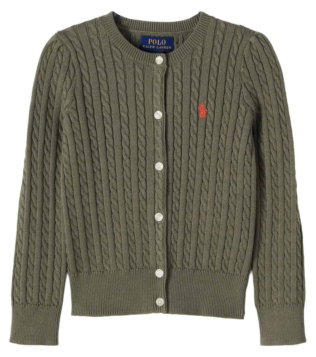 Кардиган крупной вязки Polo Ralph Lauren Kids, зеленый