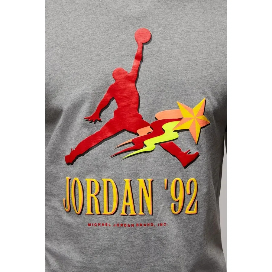 Мужская футболка с графическим принтом Air Jordan Graphic Ss Crew Nike, Серый — фото 4
