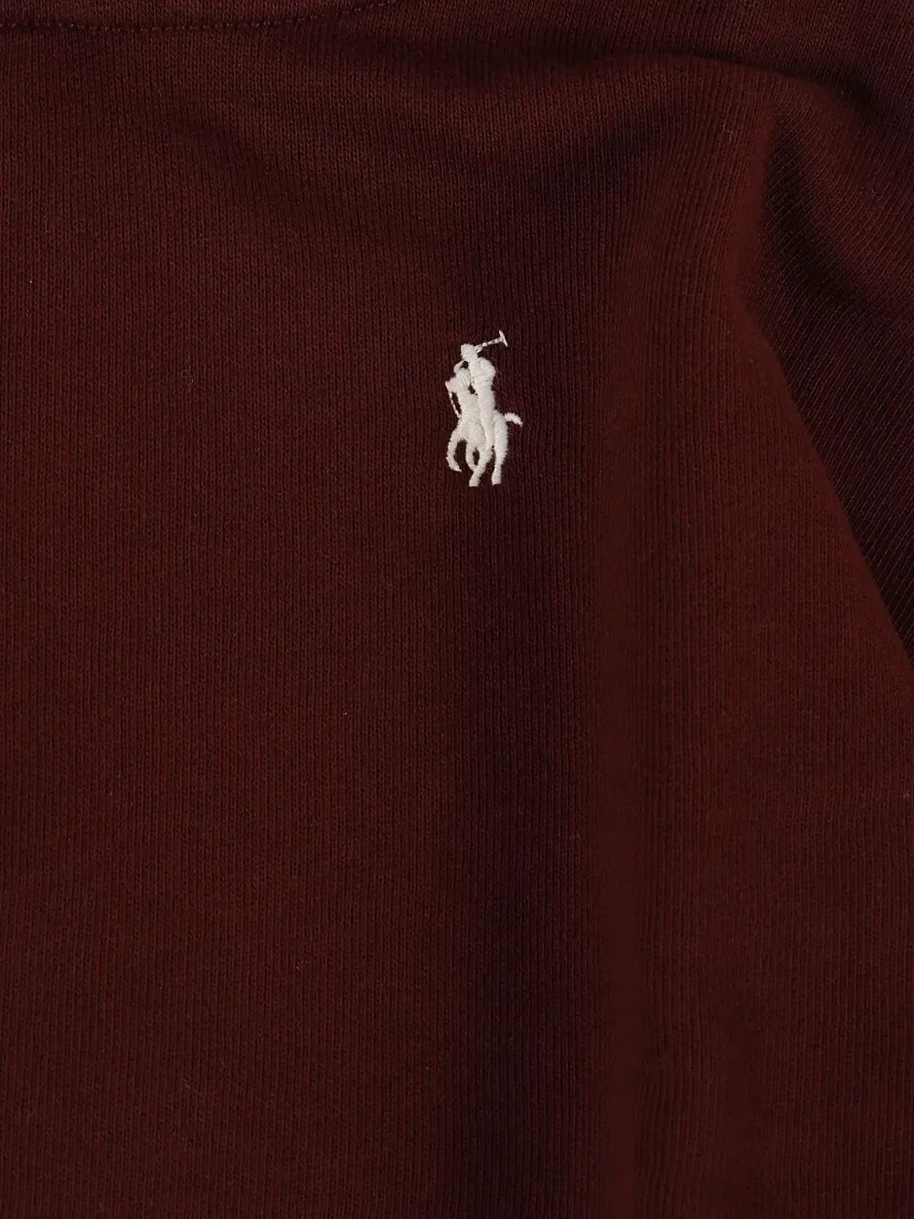 Укороченное худи с вышитым логотипом POLO RALPH LAUREN KIDS, красный — фото 3