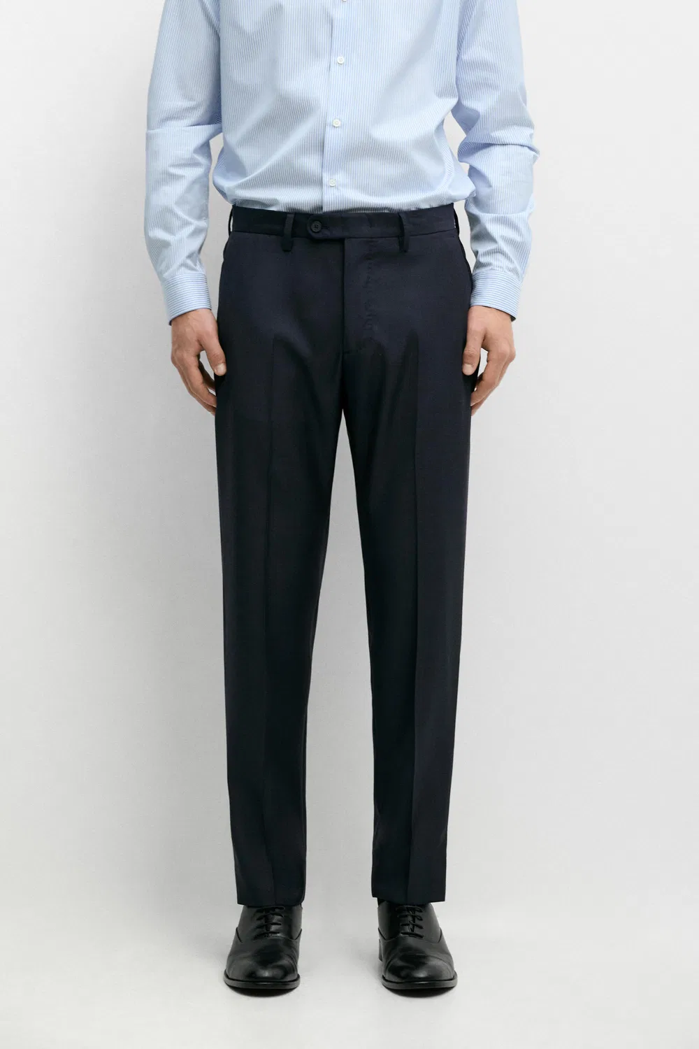 Брюки Massimo Dutti 100% Wool Suit, темно-синий
