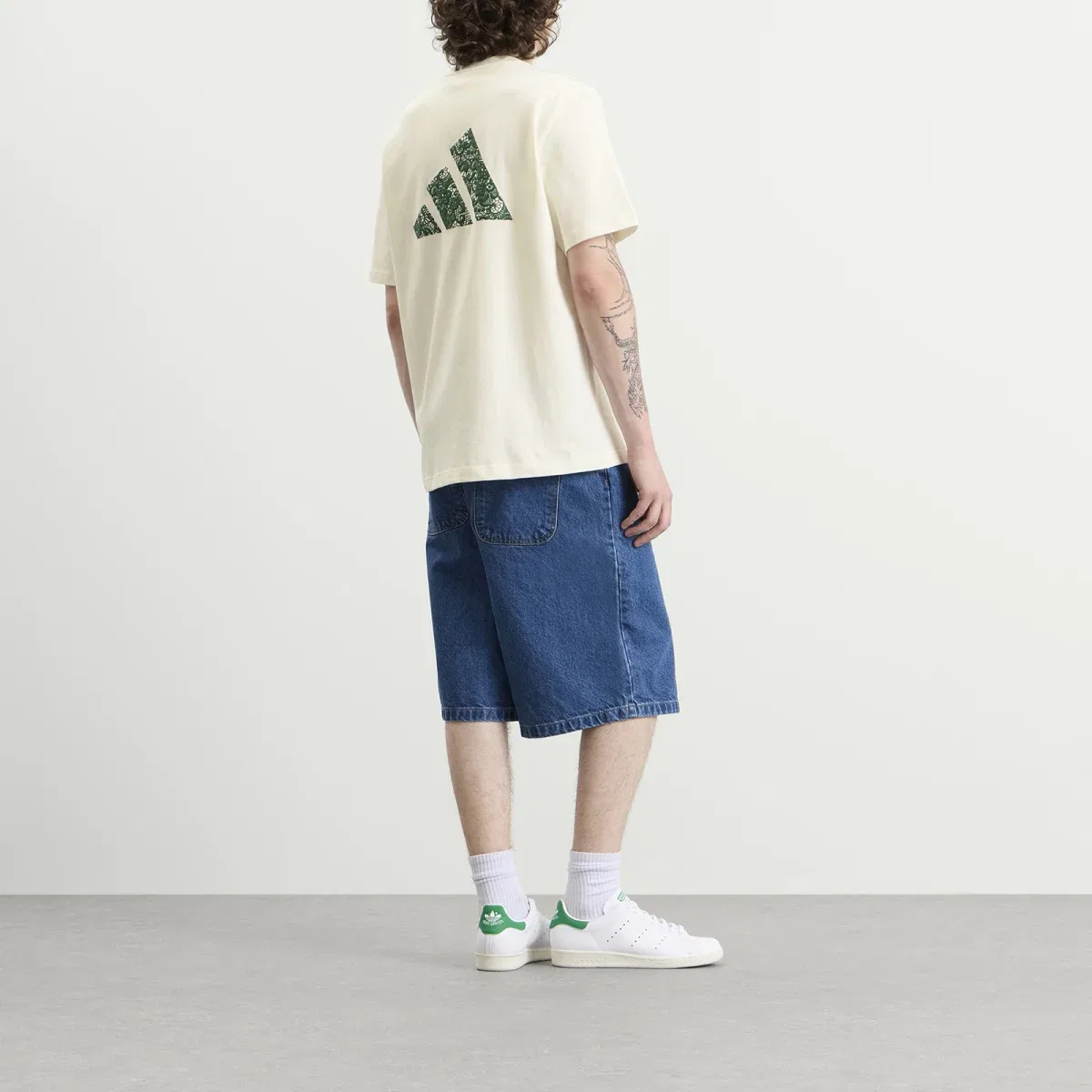 Футболка с длинным рукавом X arte Adidas, Off White & Amazon Green — фото 4