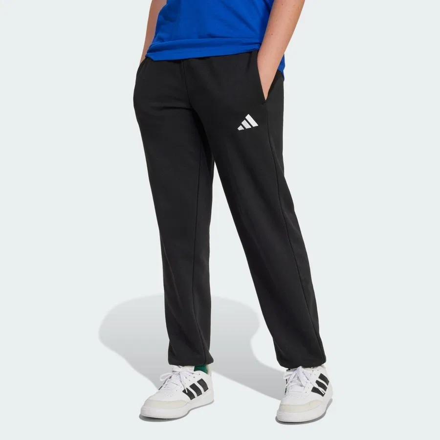 Детские спортивные штаны с мягким флисом adidas Sportswear JC9765 Essentials Pants Kids, Черно-белый — фото 2