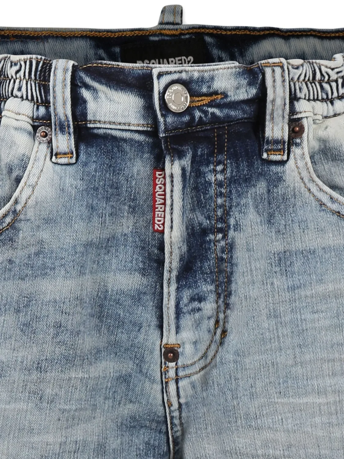 Шорты из денима DSQUARED2, синий — фото 2