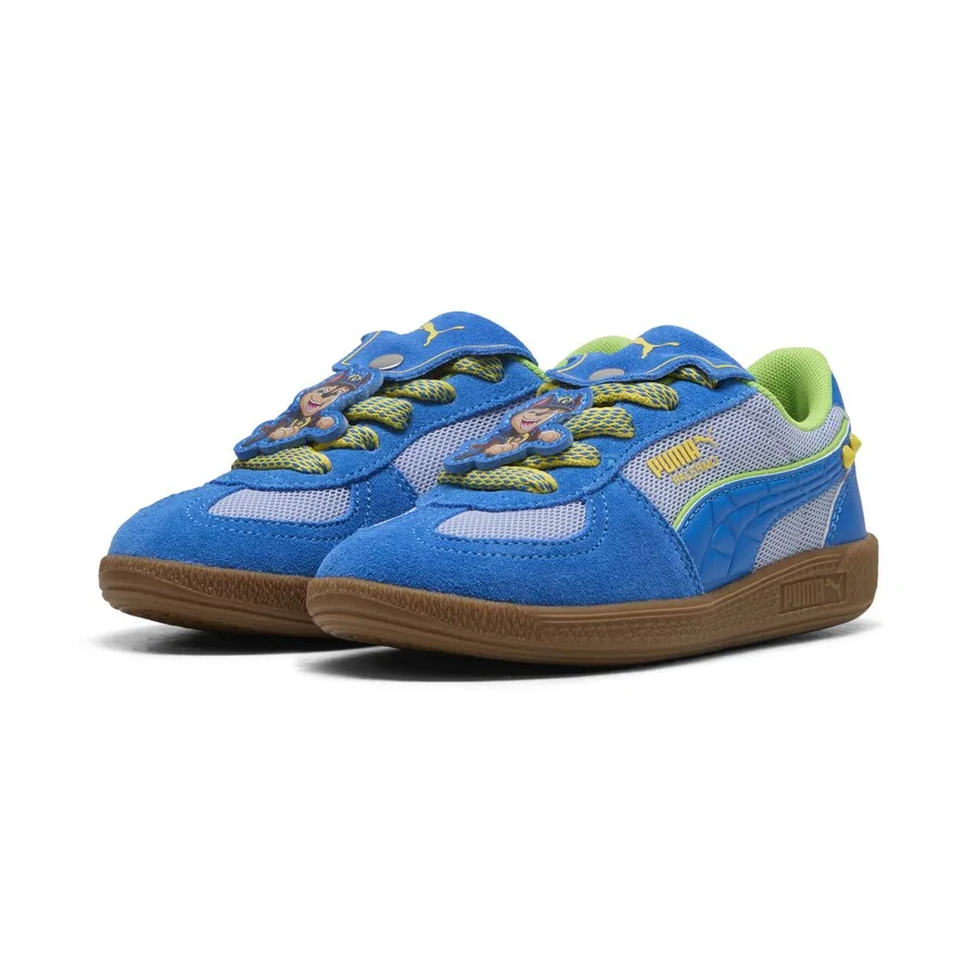 Кроссовки PUMA 'Puma x Paw Patrol Palermo' в королевском синем и светло-синем цветах — фото 2