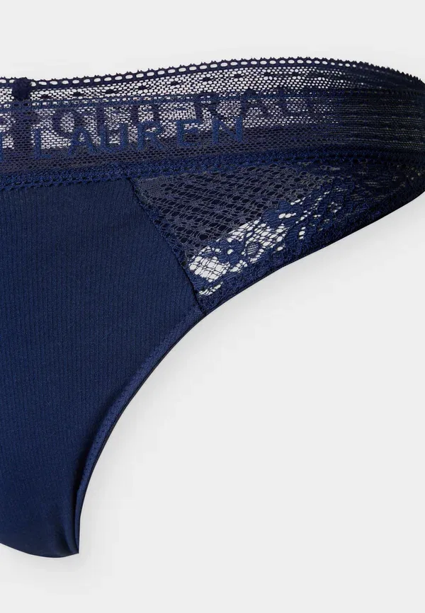 Трусы кружевные Thong Polo Ralph Lauren, темно-синий — фото 3
