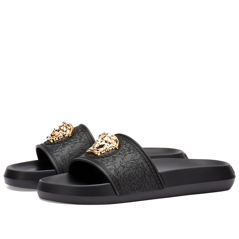 Шлепанцы Versace Medusa Head Slide, черный (размер RU 35)