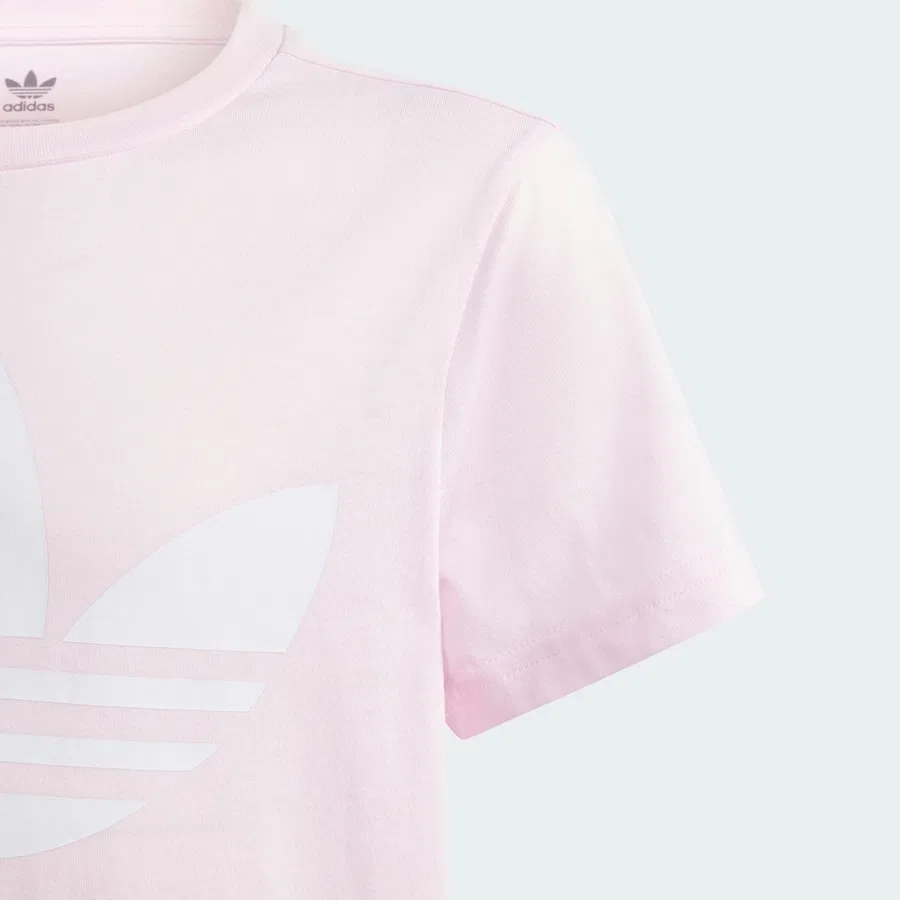 Детская футболка с принтом Trefoil Originals IN8446 adidas, Розовый — фото 3