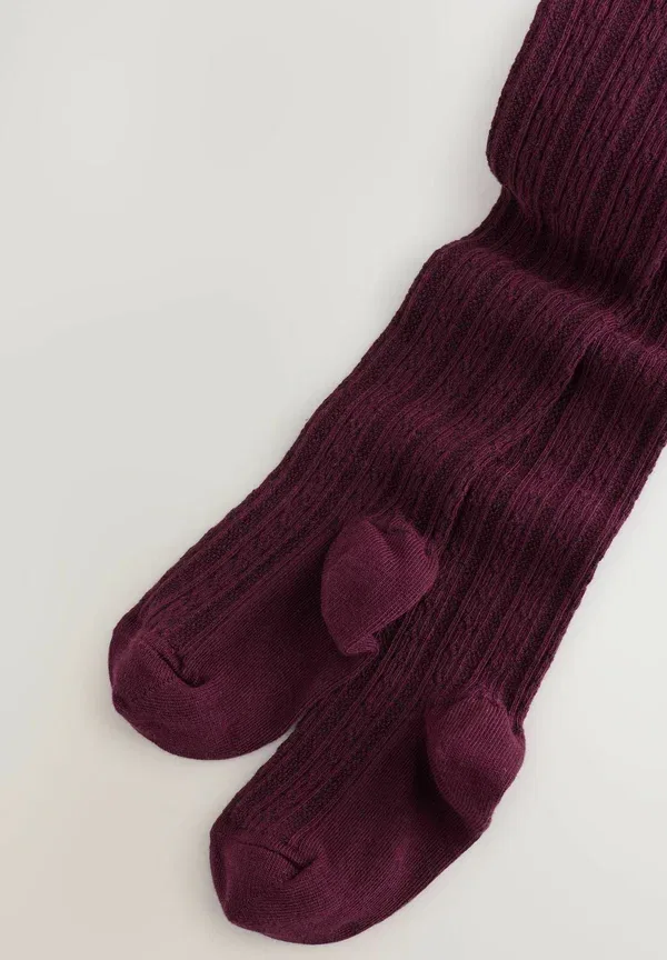 Колготки хлопковые Cable Next, burgundy red, красный/бордовый — фото 2