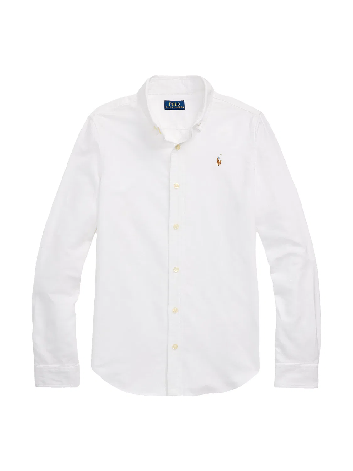 Рубашка стандартного кроя для девочки Polo Ralph Lauren, белый — фото 4