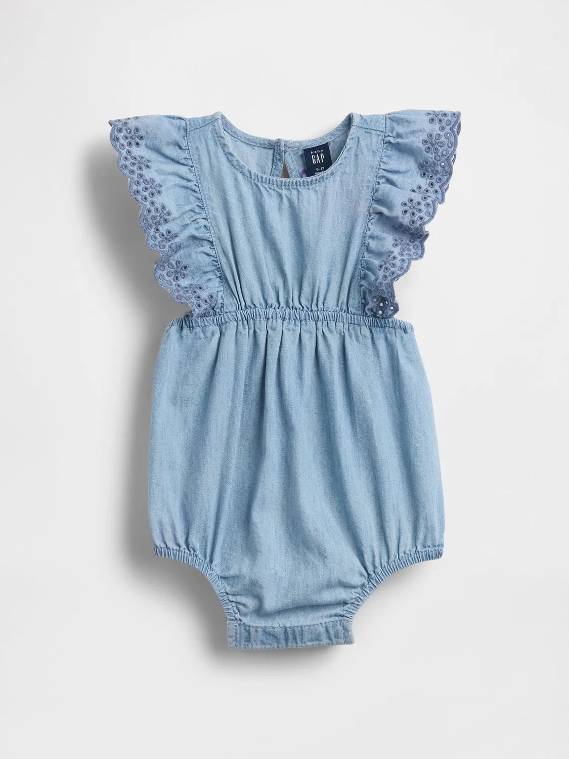 Комбинезон джинсовый Gap Blue Eyelet, синий
