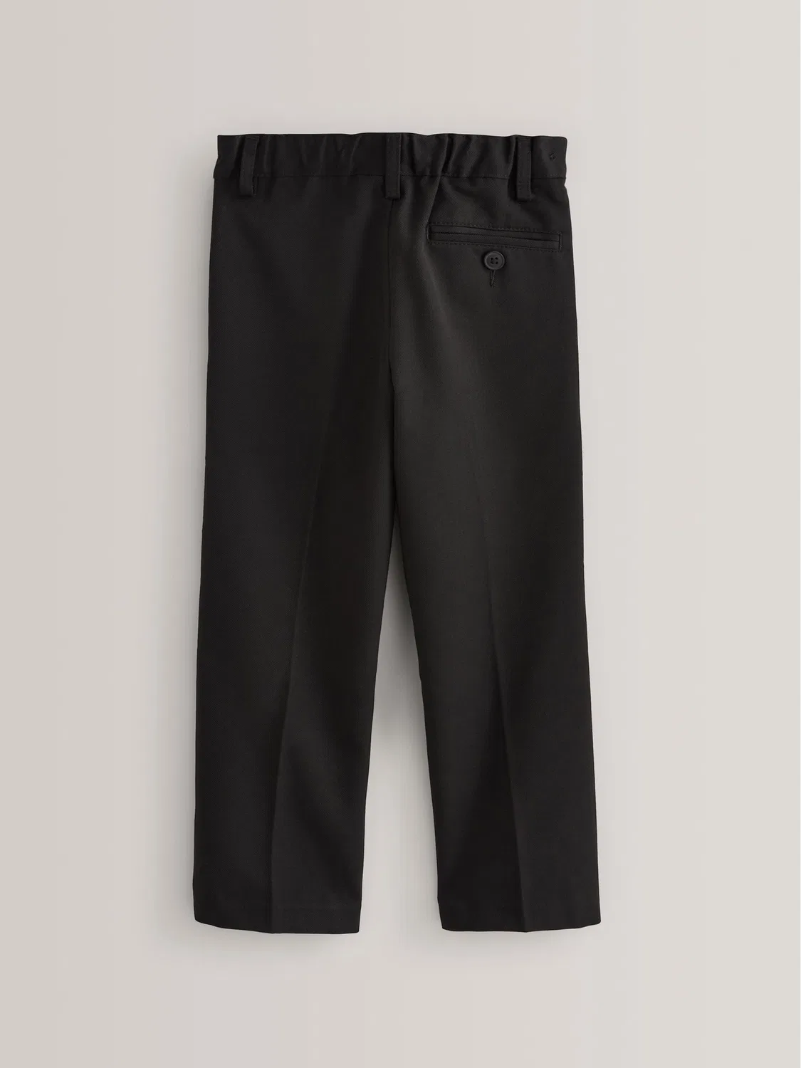 Брюки школьные прямые с защипами, модель Slim Waist Next, черный — фото 2