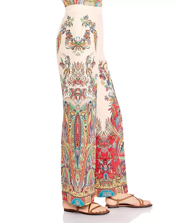 Женские брюки с принтом Etro, Printed White — фото 4