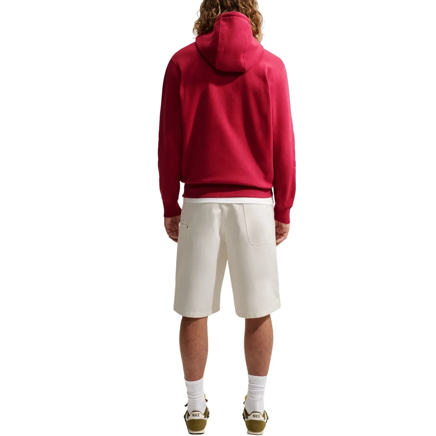 Мужское худи с длинным рукавом Nike Club Fleece, Красный — фото 3