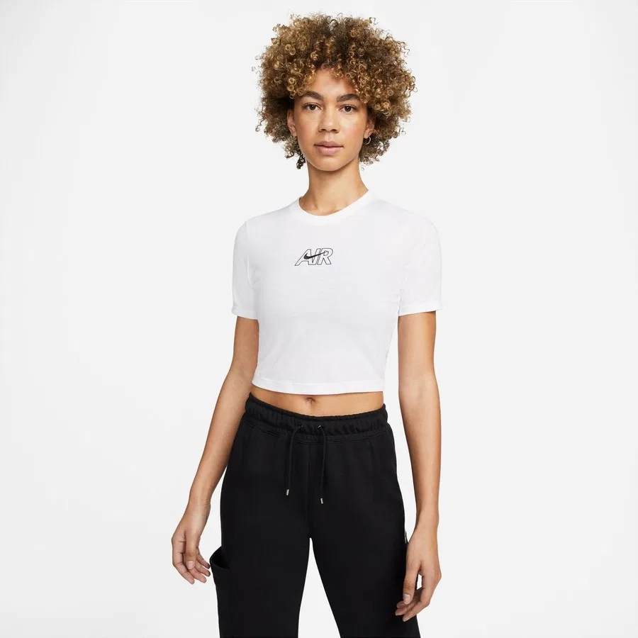 Женская футболка с принтом Nike Sportswear Air Crop, Белый