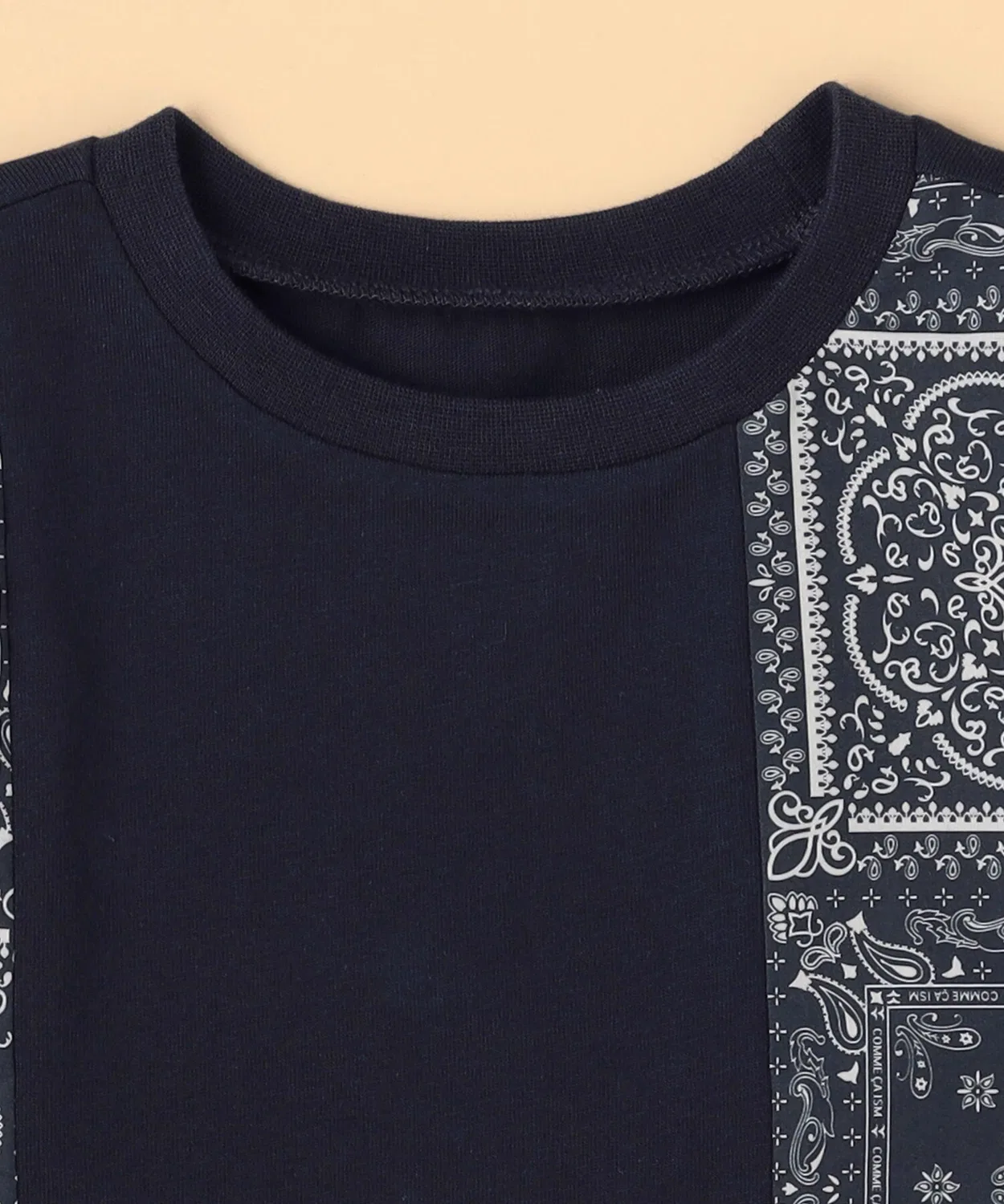 Детская футболка с коротким рукавом, с принтом, модель Bandana Print COMME CA ISM, Beige — фото 3