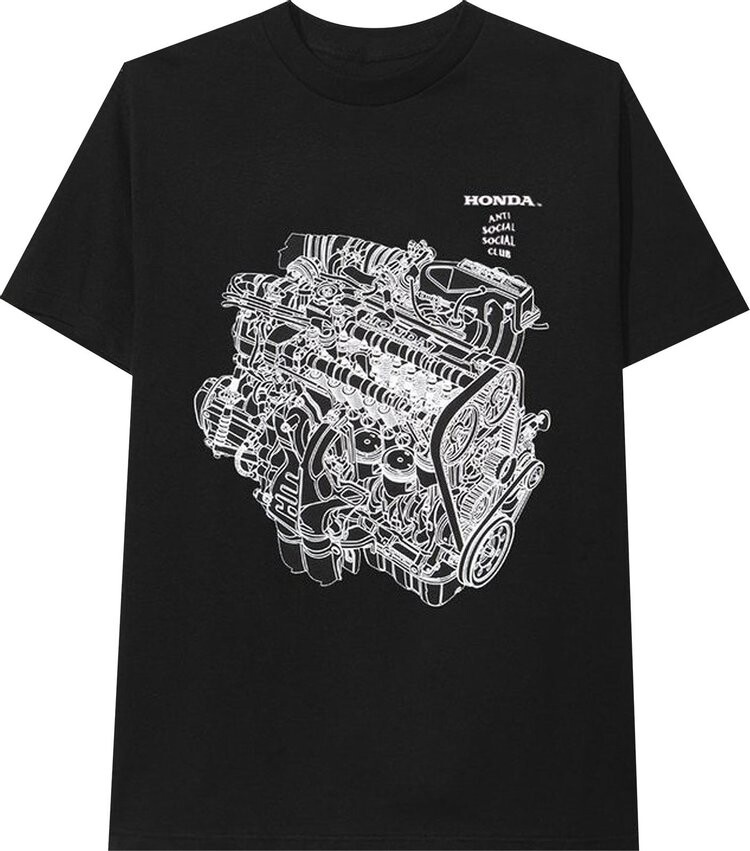 

Футболка Anti Social Social Club Honda Motor Tee 'Black', черный