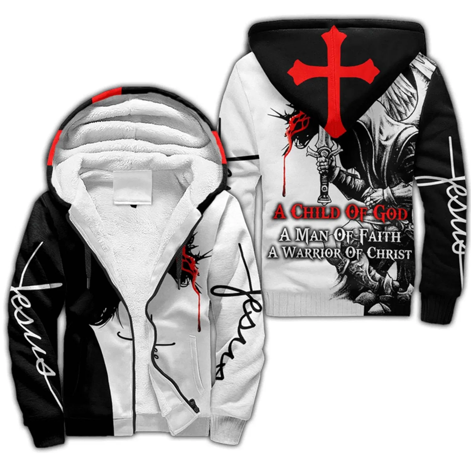 Мужская куртка с принтом Christian Bible Tattoo, Jesus Jacket-11