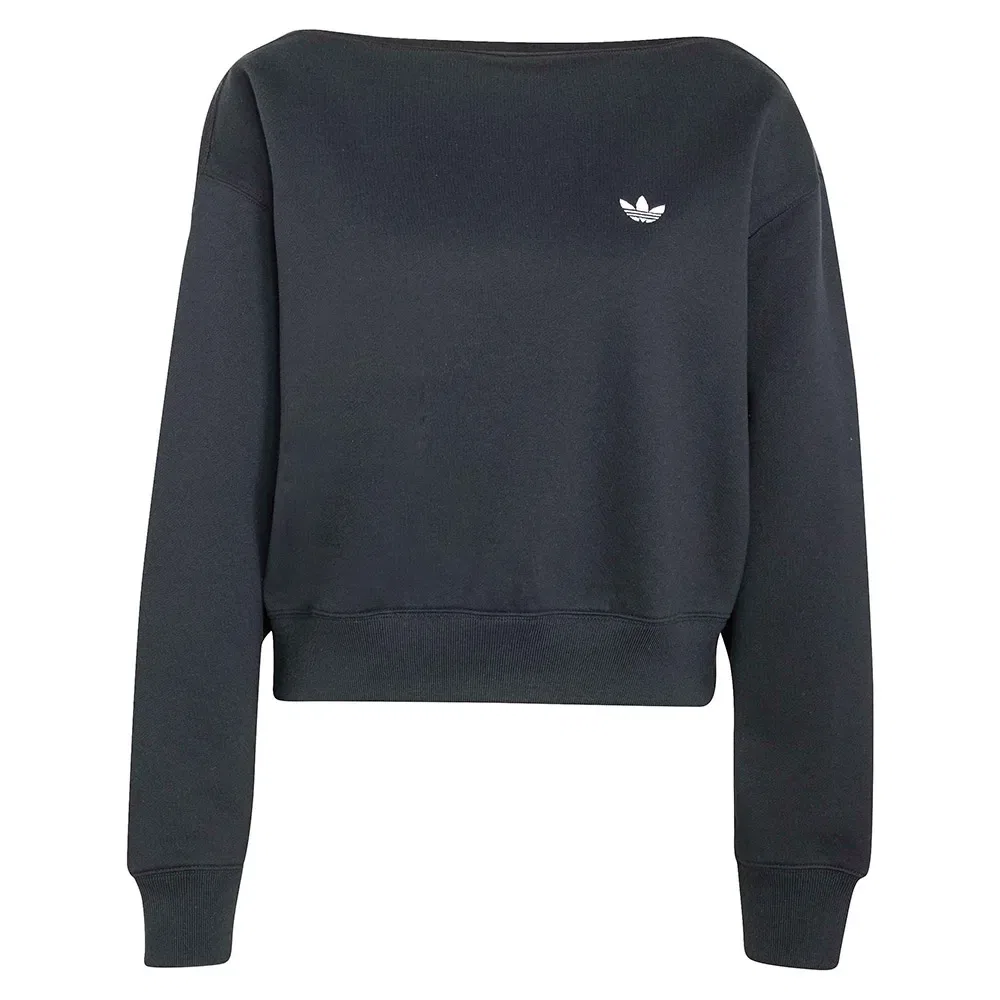 Женский свитшот из футера с лодочным вырезом Essentials Fleece Boatneck Adidas Originals, Grey — фото 3