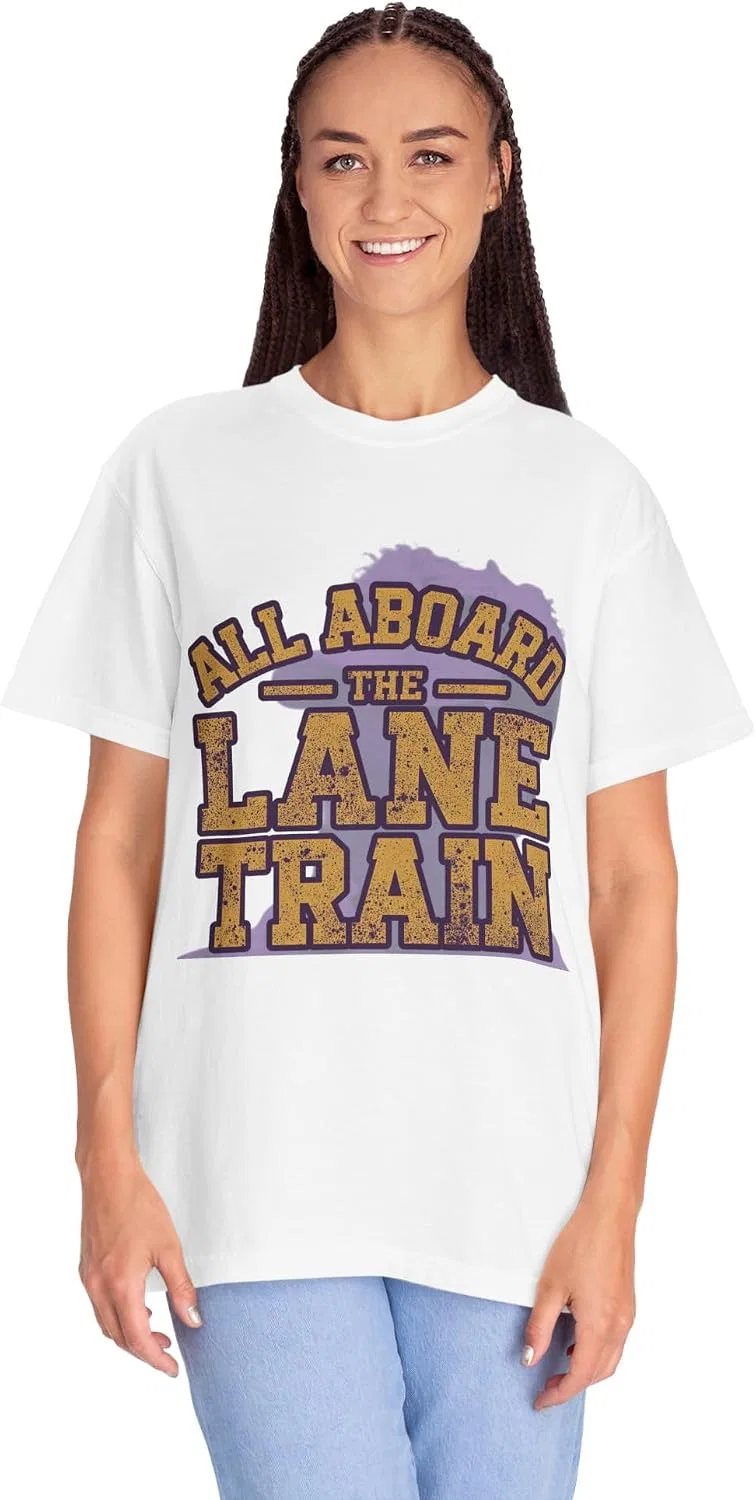 Женская футболка с принтом All Aboard The Lane Train, белый — фото 2