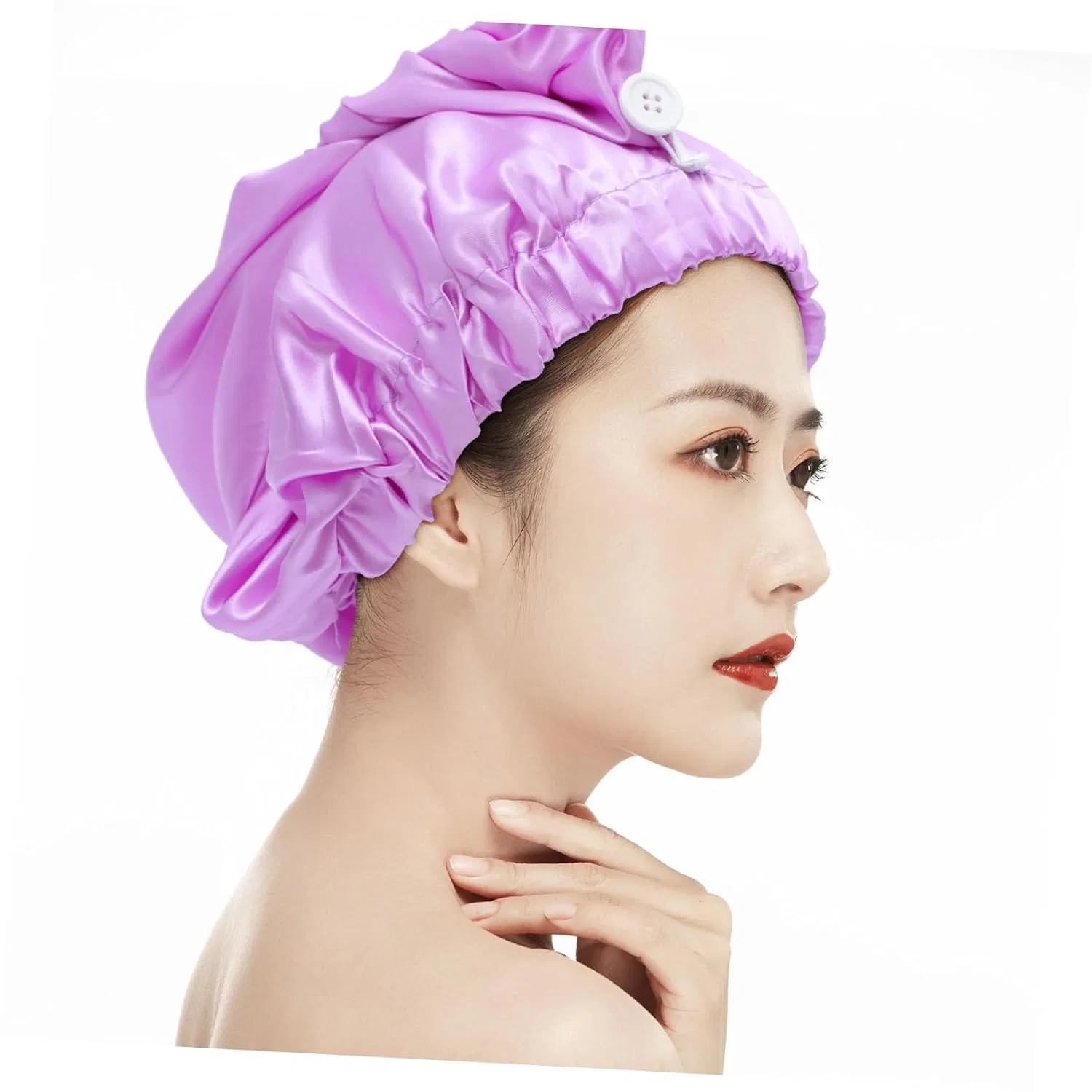 Шапочка для душа из сатина, Beavorty, 3 шт, 62x28 см, Lilac — фото 3