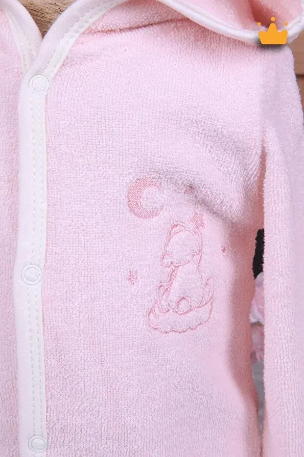 Детский комбинезон из махры с принтом Teddy Bear Babyhola, Pink — фото 4