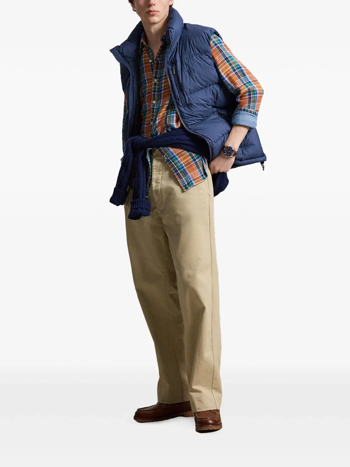 Рубашка Custom Fit в клетку Polo Ralph Lauren, оранжевый — фото 2