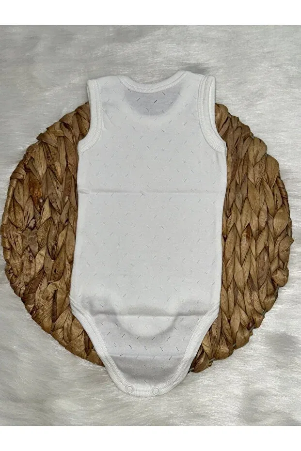Детское боди с геометрическим принтом Yeka Bebe, Nude Color — фото 3