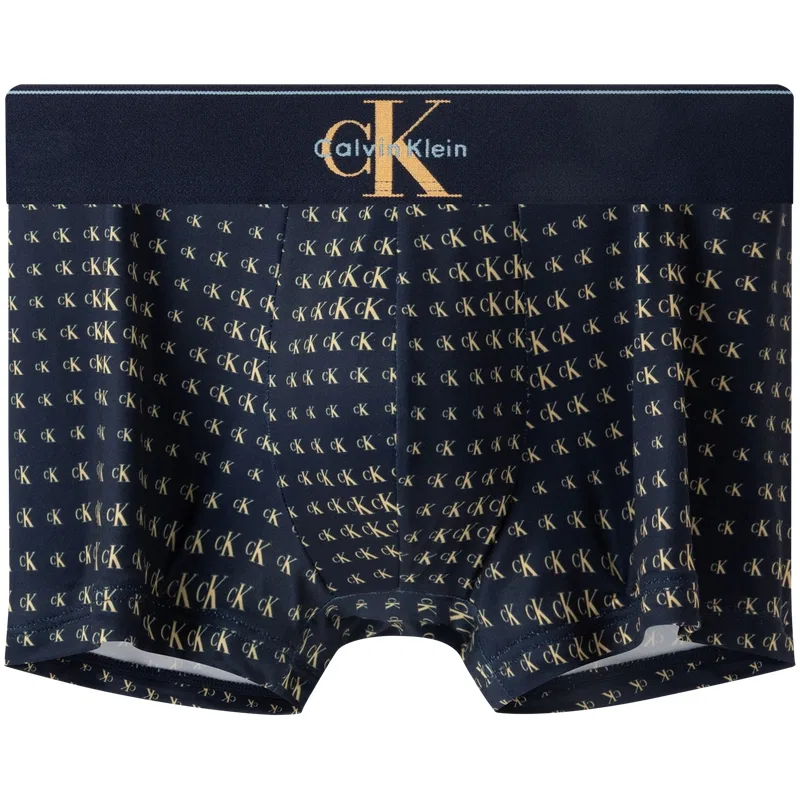 Мужские боксеры с принтом Calvin Klein, Navy Blue Letter All over Print